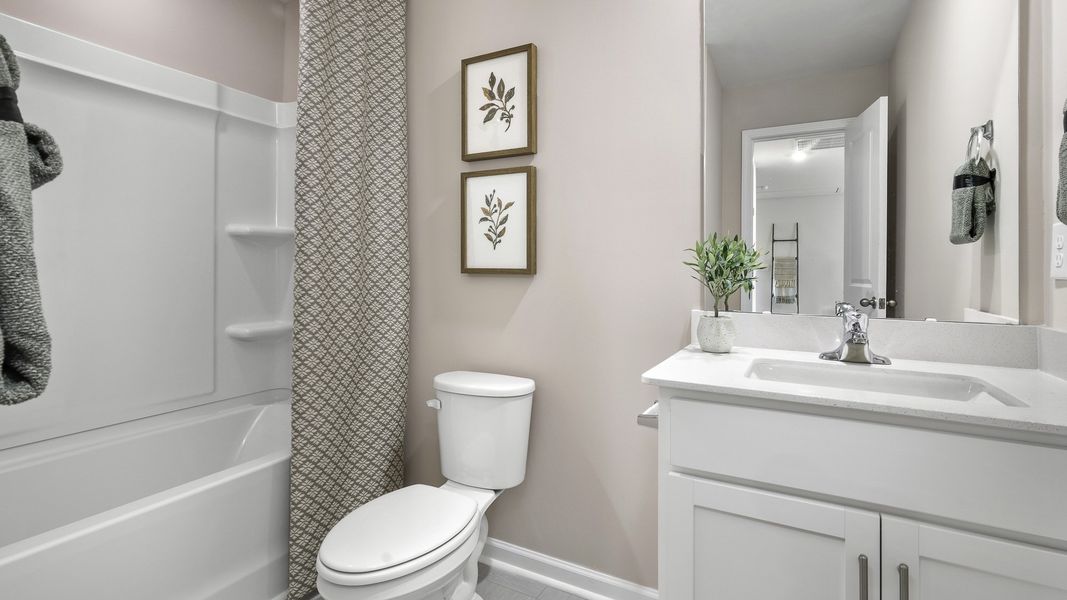 Furnished interior in a model home at Aurora Acres in Snow Camp (Image 22).