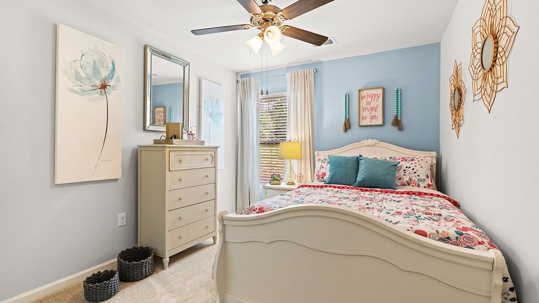 Furnished interior in a model home at The Parish at Flat Rock Townhomes in Graniteville (Image 17).