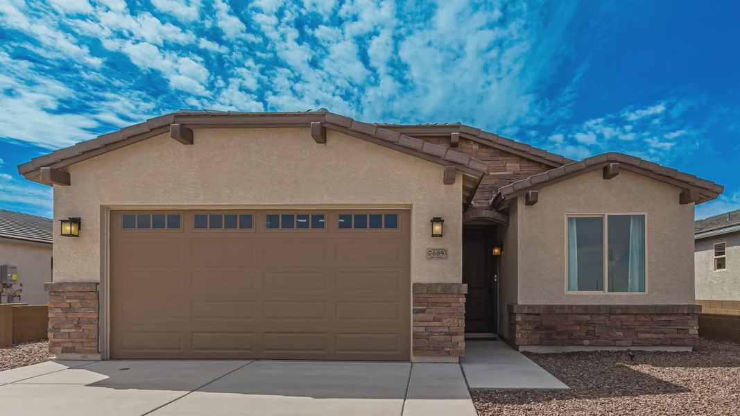 Front exterior of a home in the Avanti at Granite Vista community, located in Waddell, AZ (Image 4).