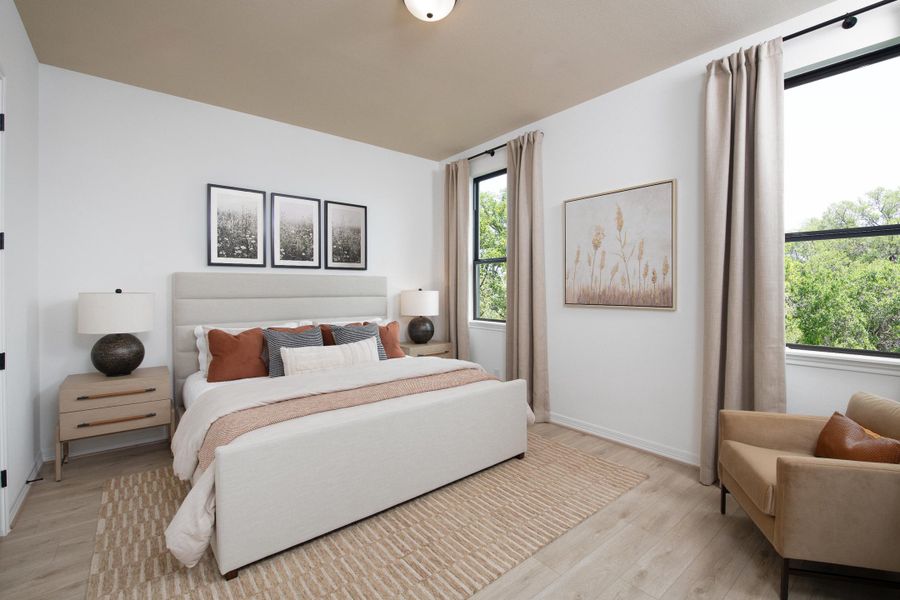 Furnished interior in a model home at Brookewater in Rosenberg (Image 11).