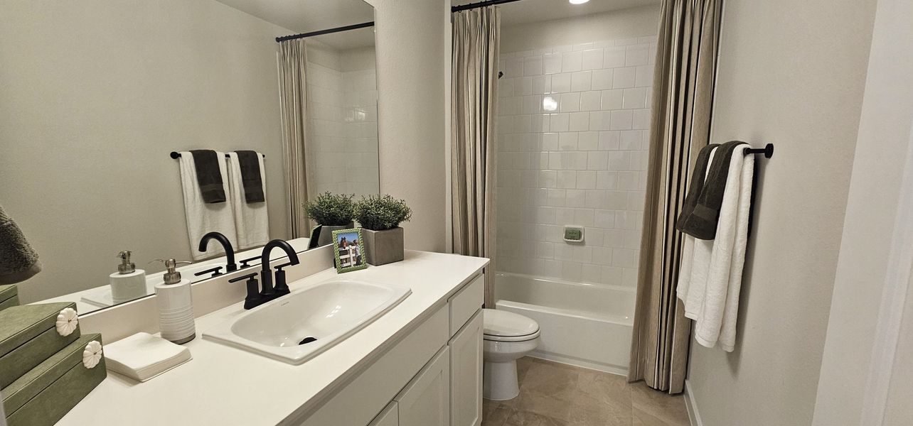 Furnished interior in a model home at Ramble 40s in Celina (Image 24).