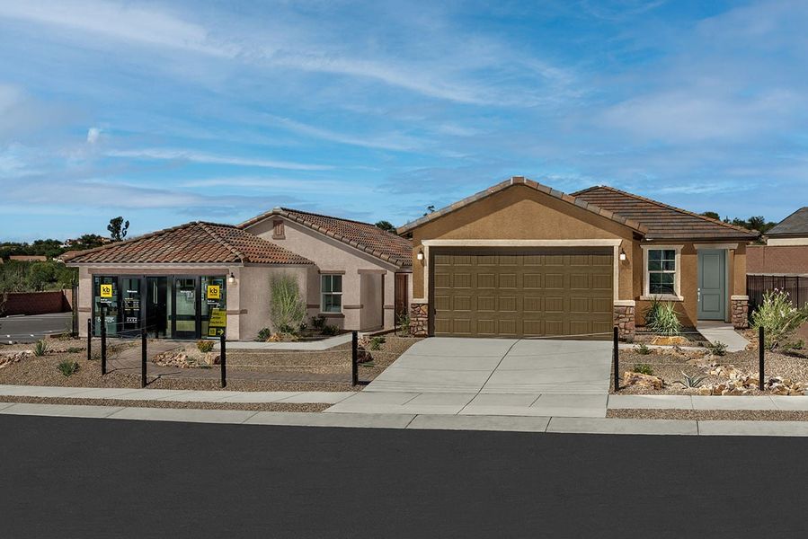 Front exterior of a home in the Bella Tierra community, located in Tucson, AZ (Image 5).