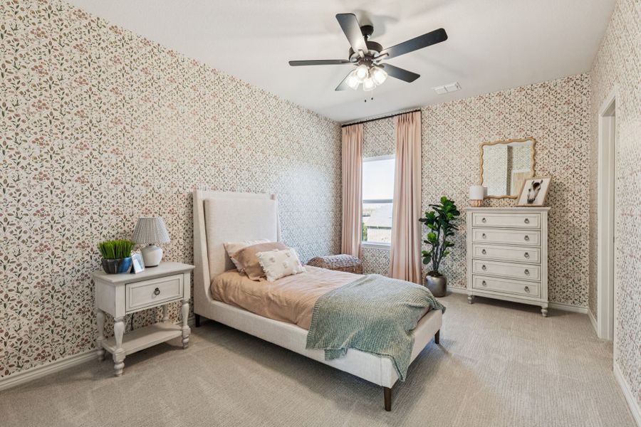 Furnished interior in a model home at Timberbrook in Justin (Image 28). Furnished interior in a model home at Timberbrook in Justin (Image 28).