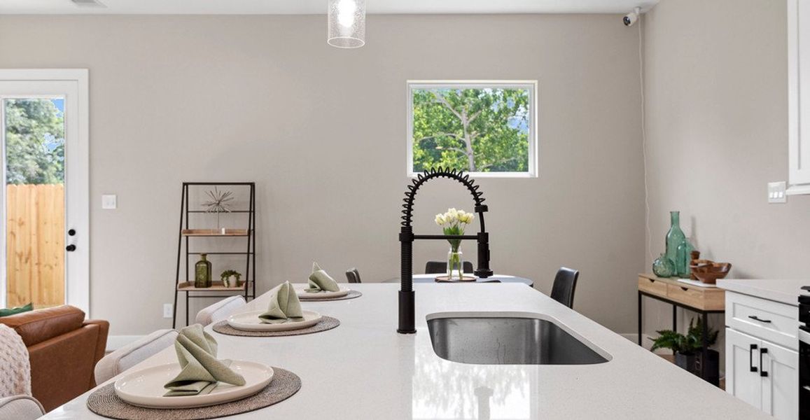 Furnished interior in a model home at Curry Point in Houston (Image 12).