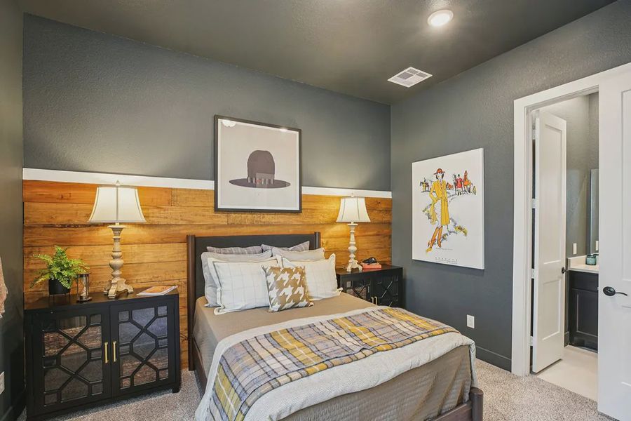Furnished interior in a model home at Meridiana 50's in Manvel (Image 14).