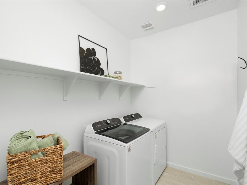 Laundry Room in Lark Floorplan at Mesquite Mountain Ranch