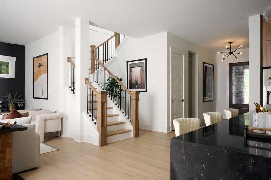 Furnished interior in a model home at Flatiron Forest in Pittsboro (Image 8). Furnished interior in a model home at Flatiron Forest in Pittsboro (Image 8).