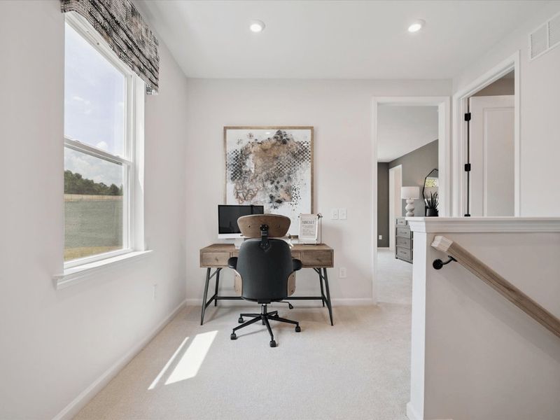 Furnished interior in a model home at Millstone in Cramerton (Image 27).