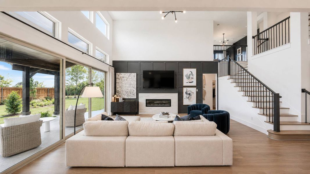 Furnished interior in a model home at Spiritas Ranch in Little Elm (Image 5).