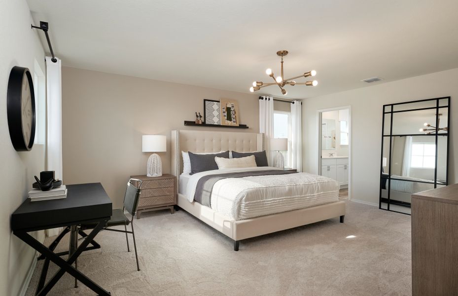 Furnished interior in a model home at Elley Crossing in New Braunfels (Image 6).