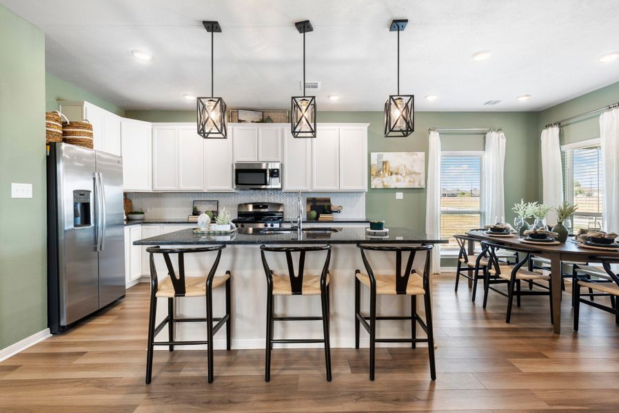Furnished interior in a model home at Hilltop Heights in Waco (Image 6).