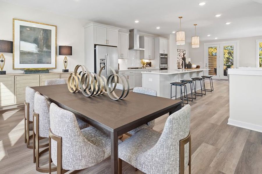 Serene and spacious dining and family rooms