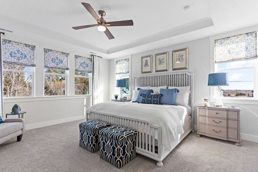 Furnished interior in a model home at WyndWater in Hampstead (Image 10).