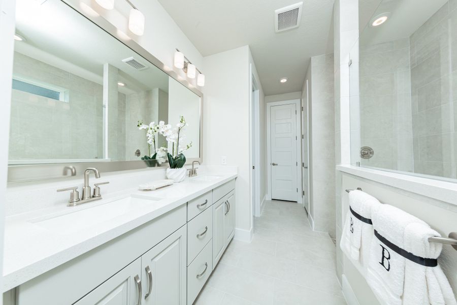 Furnished interior in a model home at Madeley Creek: Premier Collection in Conroe (Image 4).