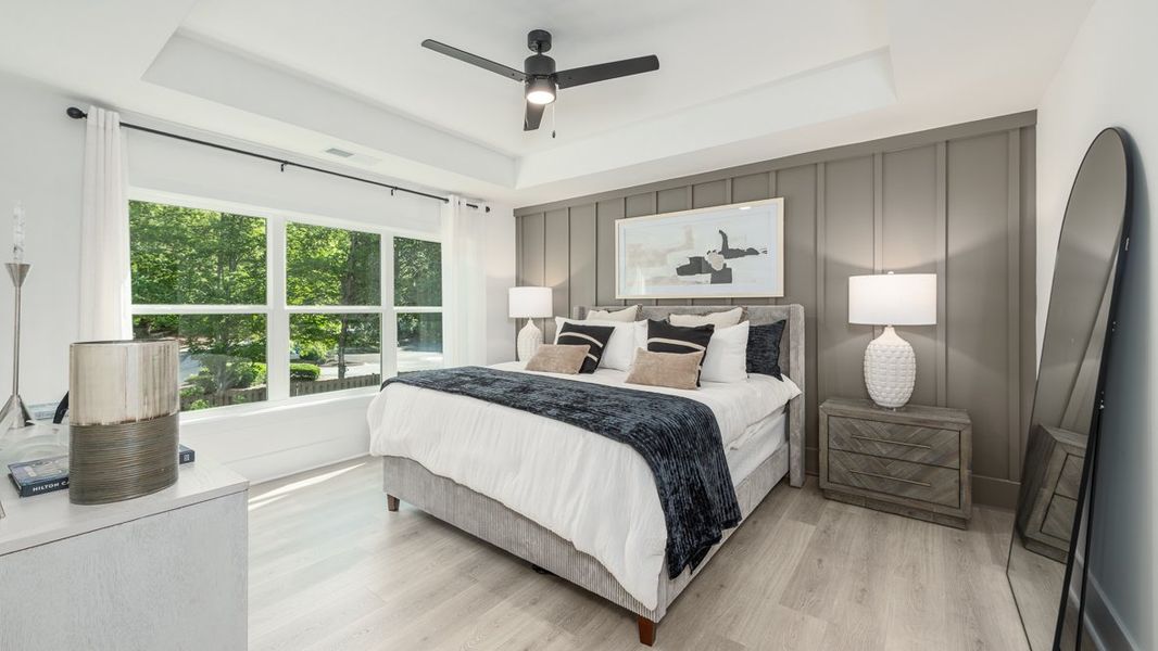 Furnished interior in a model home at Overlook at Peachtree Corners in Norcross (Image 25).