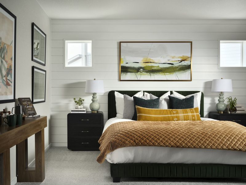 Furnished interior in a model home at Elevate at Wolf Ranch in Colorado Springs (Image 8). Furnished interior in a model home at Elevate at Wolf Ranch in Colorado Springs (Image 8).