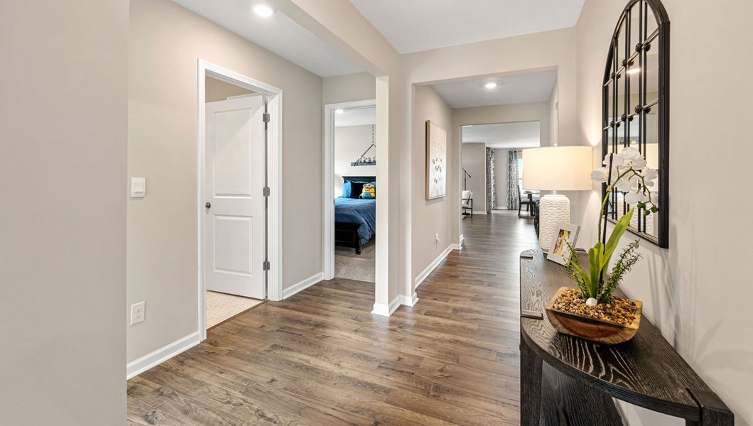 Furnished interior in a model home at Lightwood Cottages in Moore (Image 8).