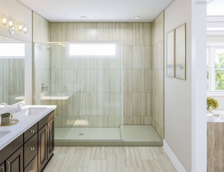 Furnished interior in a model home at Chatham Park in Pittsboro (Image 45).