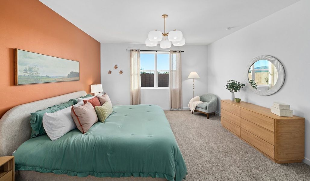 Furnished interior in a model home at Entrada Del Toro at Rancho Sahuarita in Sahuarita (Image 22).