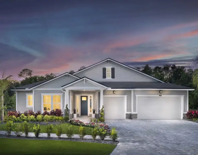Front exterior of a home in the RiverTown community, located in St. Johns, FL (Image 4).