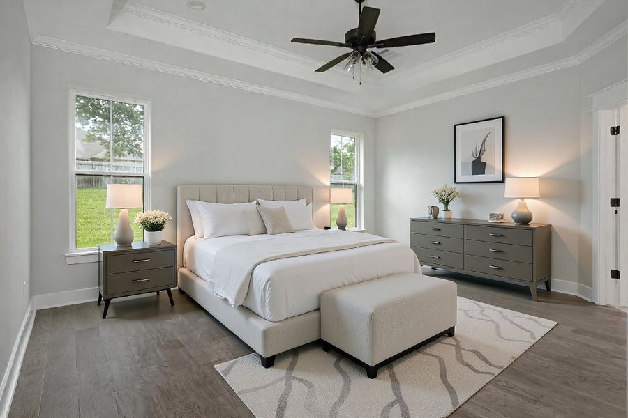 Furnished interior in a model home at Greenbrier in Bryan (Image 10). Furnished interior in a model home at Greenbrier in Bryan (Image 10).