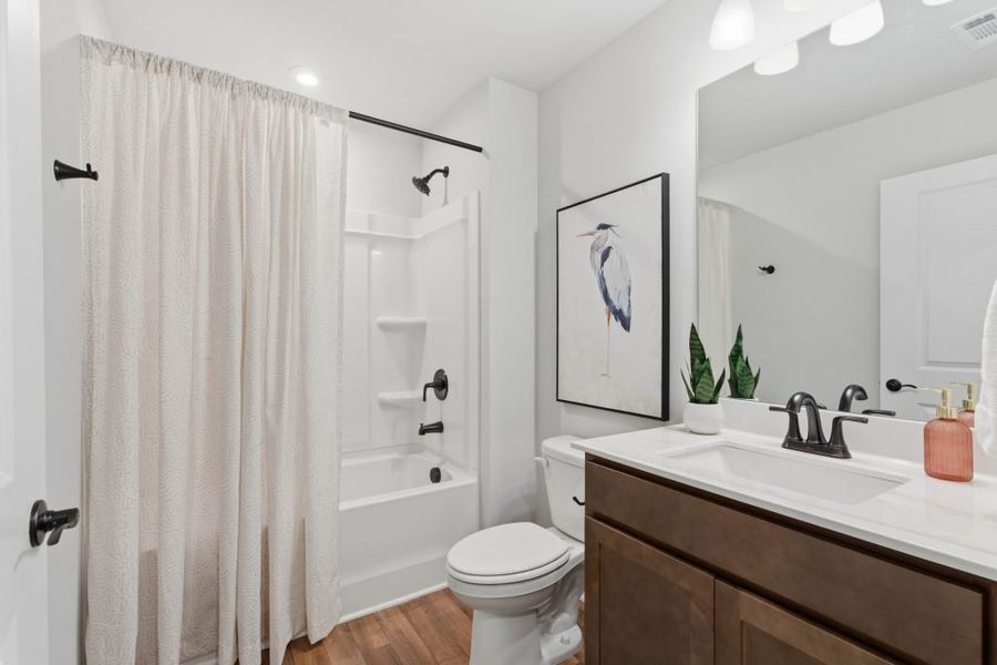 Furnished interior in a model home at Silver Leaf in Dawsonville (Image 16).