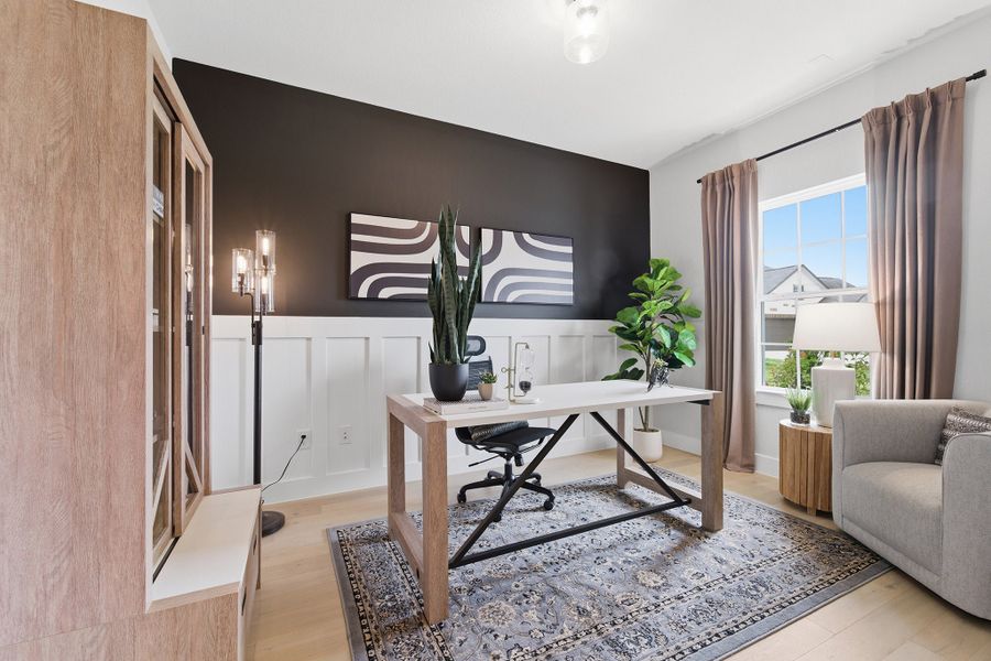 Furnished interior in a model home at Pecan Estates in Crosby (Image 5).