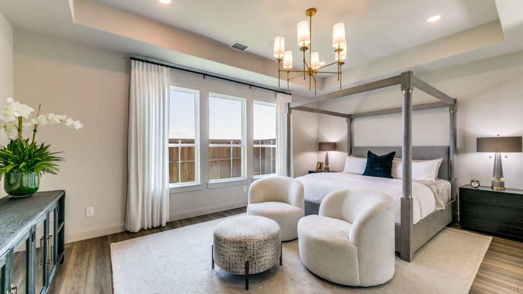 Furnished interior in a model home at Estates at Stacy Crossing in McKinney (Image 29).