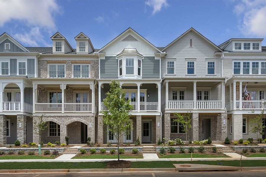 Front exterior of a home in the South On Main community, located in Woodstock, GA (Image 38).