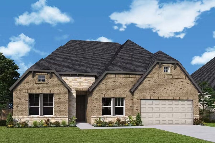 Front exterior of a home in the Towne Lake 70' Classic Series community, located in Cypress, TX (Image 6).