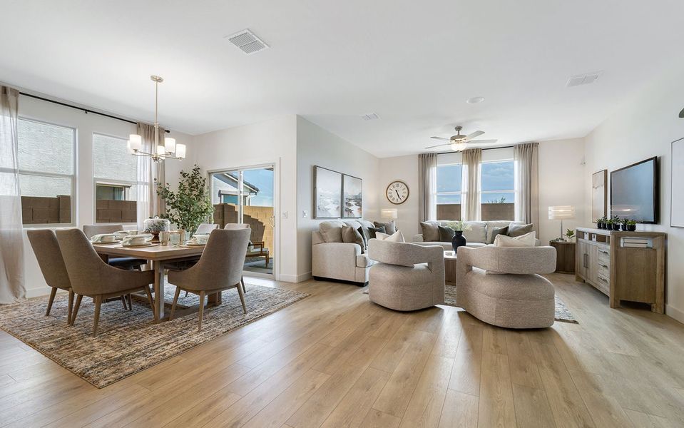 Furnished interior in a model home at Rancho Santa Rosa in Maricopa (Image 6).