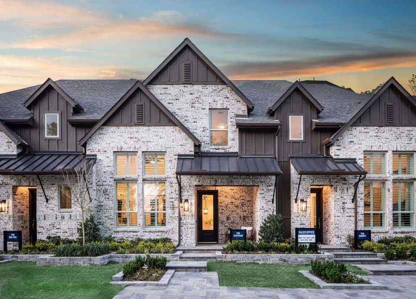 Front exterior of a home in the Woodforest Townhomes: Townhomes: The Villas community, located in Montgomery, TX (Image 5).