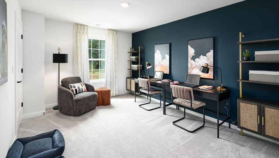 Furnished interior in a model home at Sanctuary at Southgate in Indian Trail (Image 36). Furnished interior in a model home at Sanctuary at Southgate in Indian Trail (Image 36).