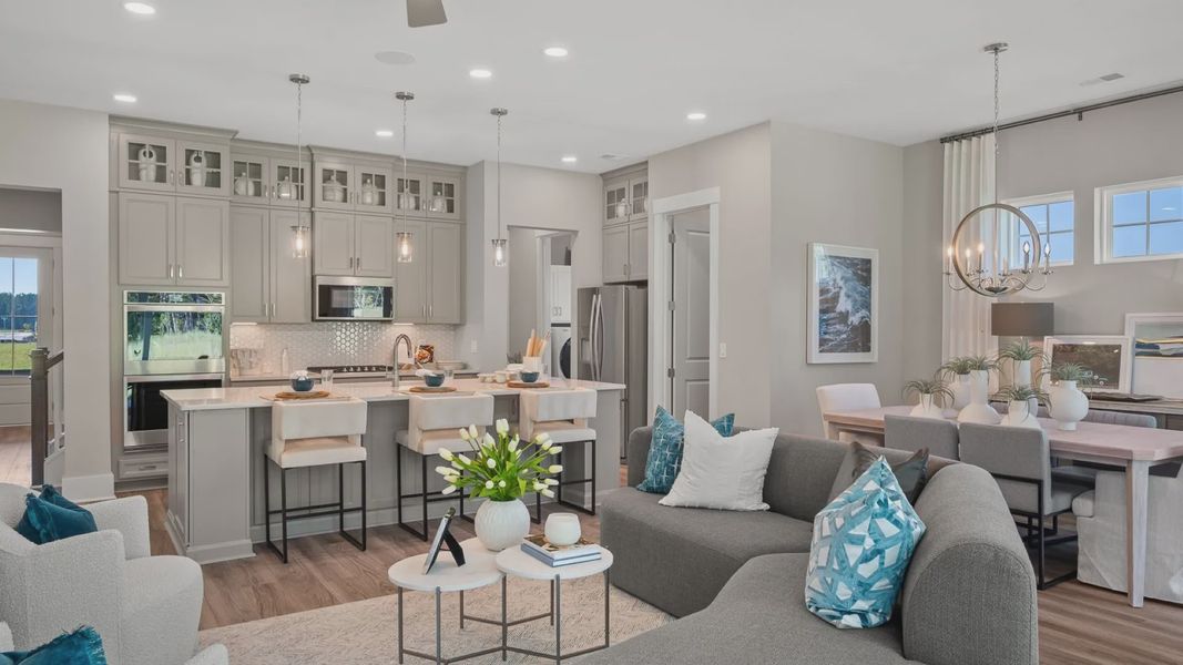 Furnished interior in a model home at Brook Run in Fort Mill (Image 4).