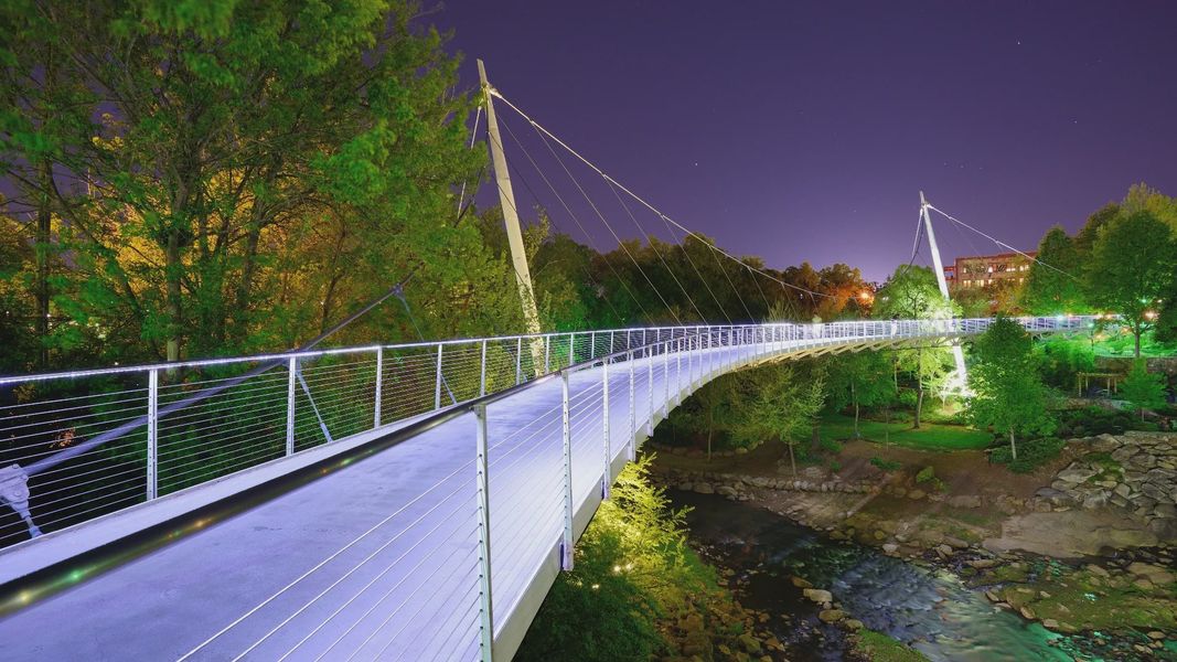 Downtown Greenville, SC minutes from Hickory Heights townhome community by DRB Homes