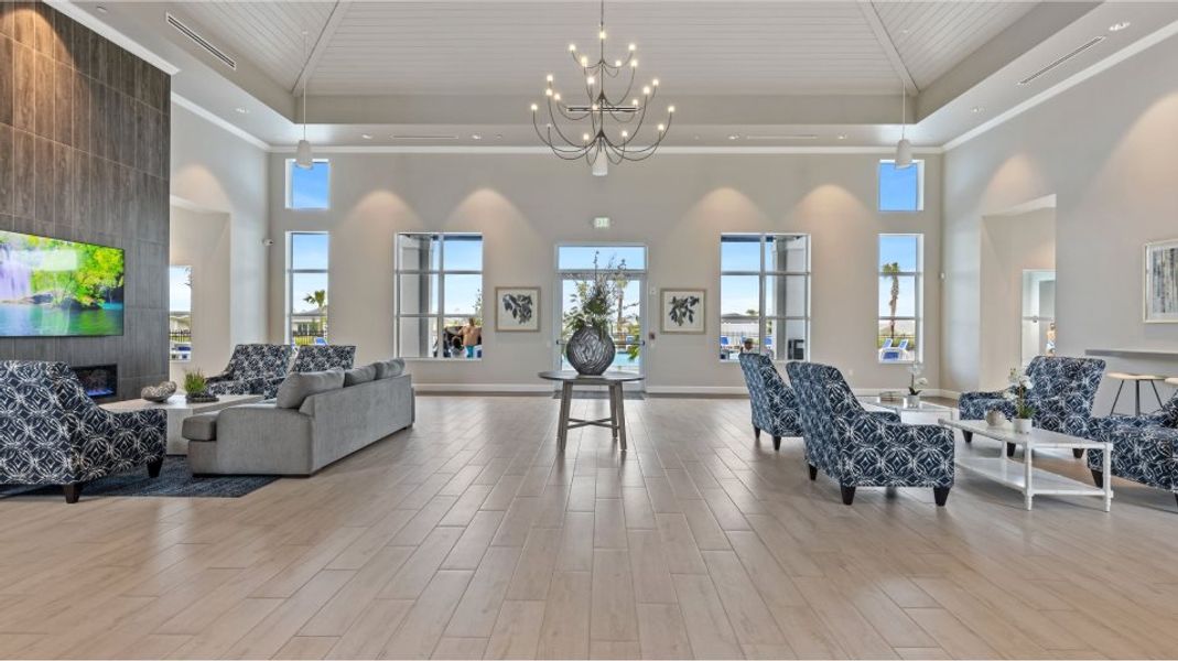 Veranda Preserve clubhouse lobby Veranda Preserve clubhouse lobby