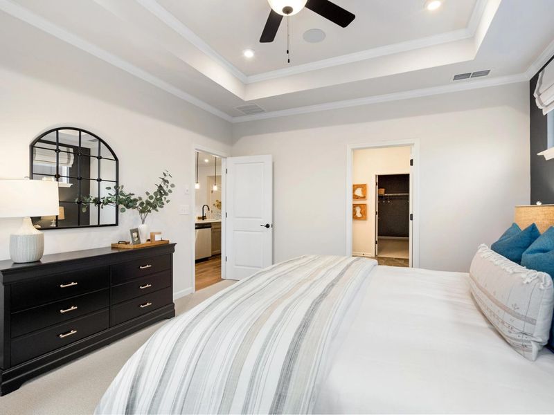 Furnished interior in a model home at Kelly Preserve in Loganville (Image 26).