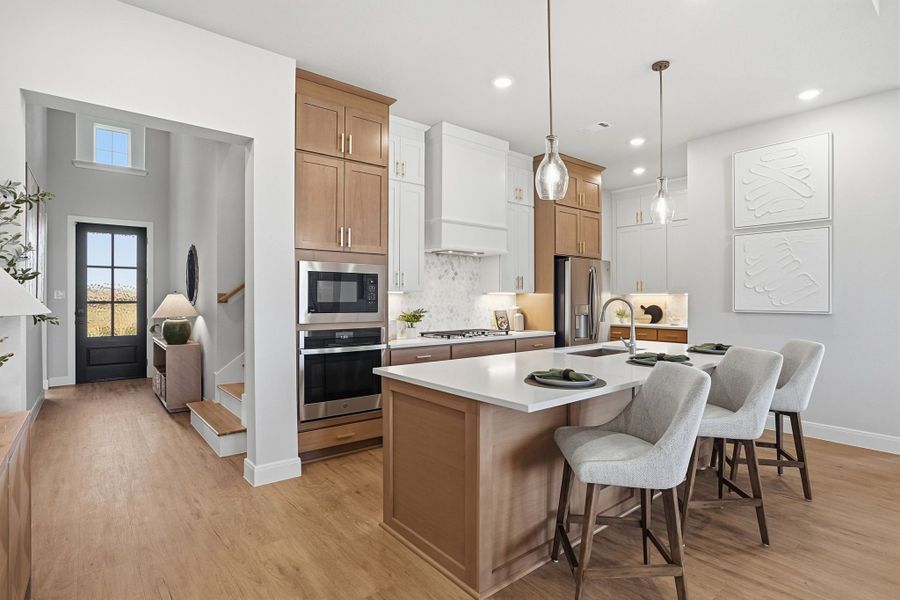 Furnished interior in a model home at Lily Creek at Sutton Fields in Aubrey (Image 96).