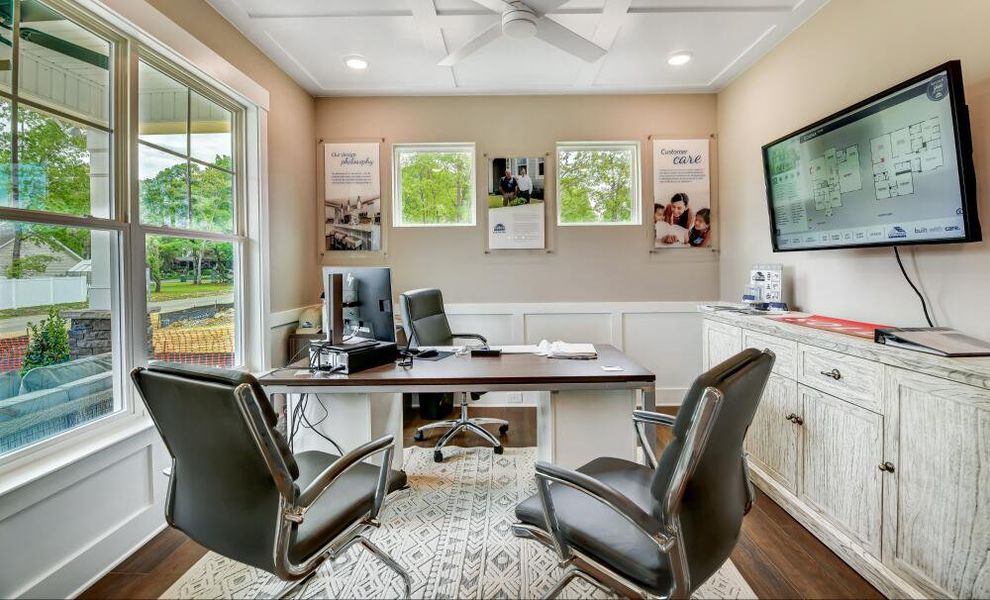 Furnished interior in a model home at Twin Creek Forsyth in Kernersville (Image 21).