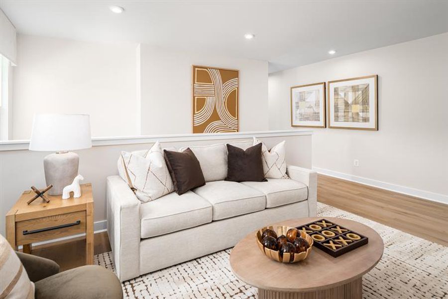 A cozy loft that adapts to movies, games or quiet downtime