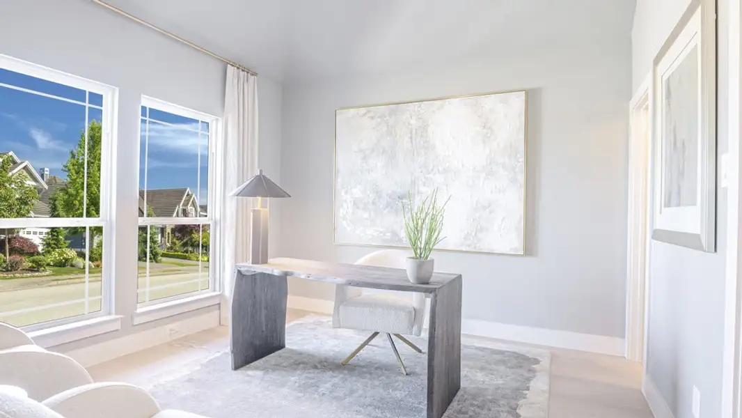 Furnished interior in a model home at Brookfield in Melissa (Image 20). Furnished interior in a model home at Brookfield in Melissa (Image 20).