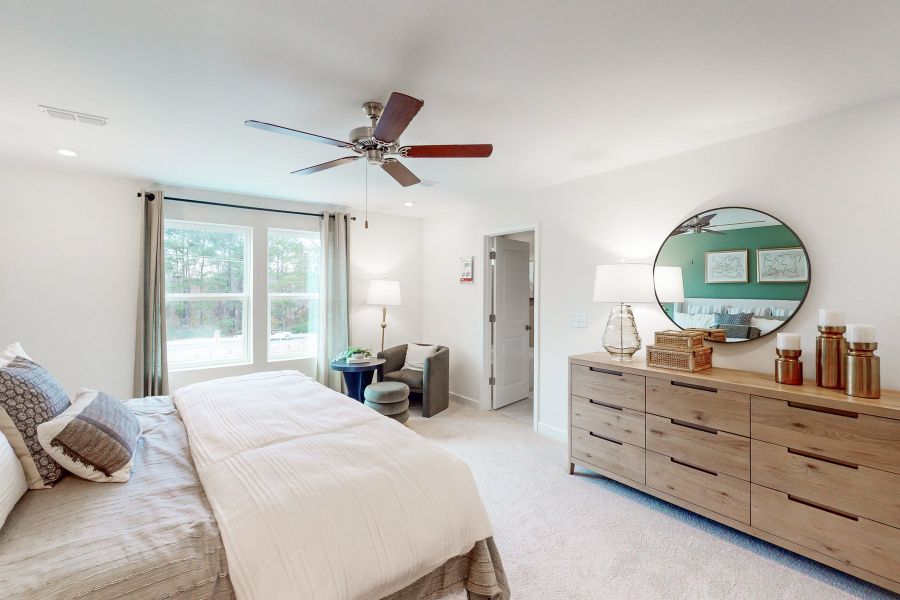 Furnished interior in a model home at Watkins Grove in Raleigh (Image 11).