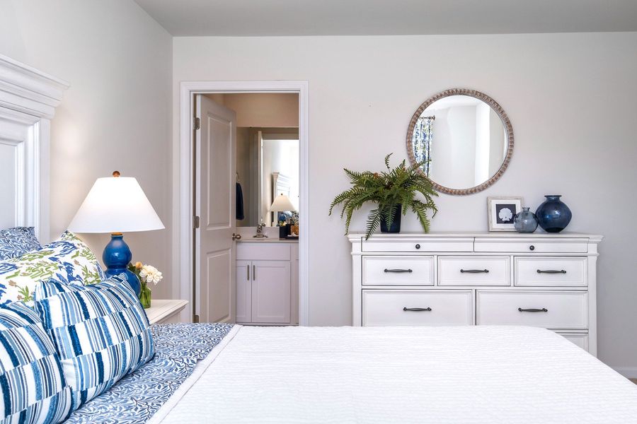 Furnished interior in a model home at Wall Street in Sumter (Image 19).