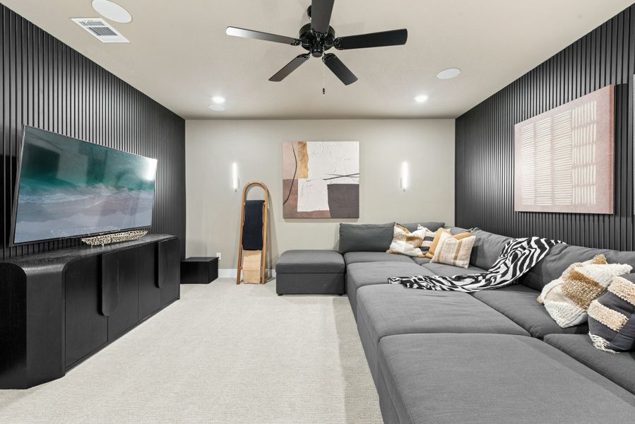 Furnished interior in a model home at Caliterra in Dripping Springs (Image 67).