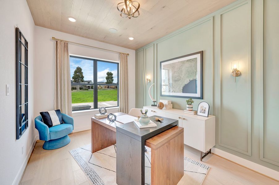 Furnished interior in a model home at Jubilee - Grove Row Collection in Hockley (Image 7).