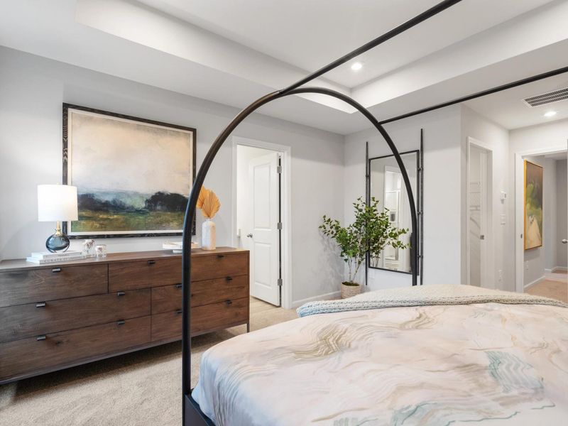 Furnished interior in a model home at Townes at North Main in Lillington (Image 4).