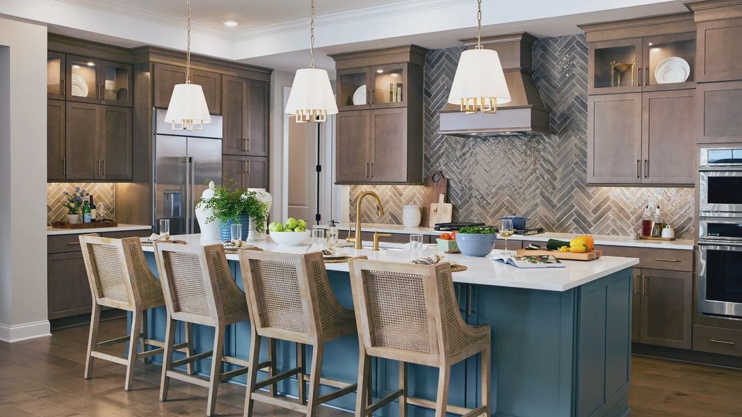 Furnished interior in a model home at The Courtyards at Hodges Farm in Charlotte (Image 21).