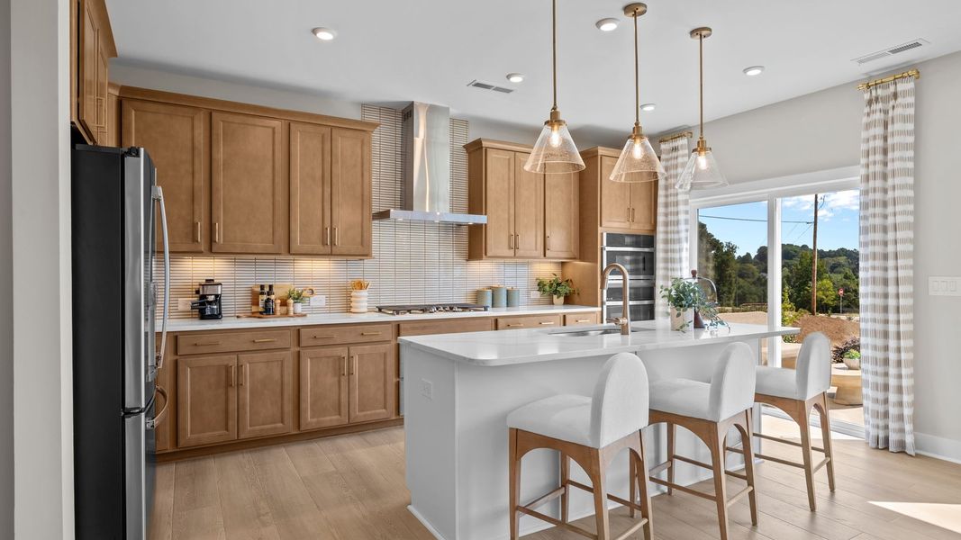 Furnished interior in a model home at Farms at Bellingham in Mooresville (Image 17).