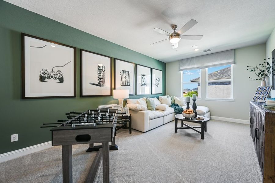 Furnished interior in a model home at The Ranch at Uptown Celina 60s in Celina (Image 84).