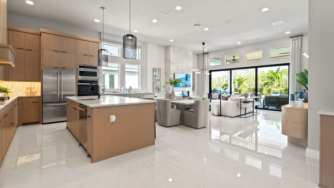 Furnished interior in a model home at Glynlea Country Club 60' in Port St. Lucie (Image 7).